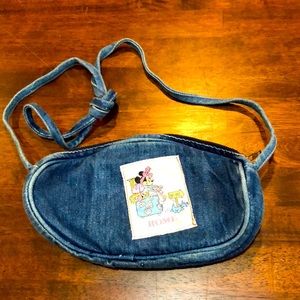 Vintage Disney Denim Jean Small Totally Minnie Mouse ROME Shoulder Cross Purse